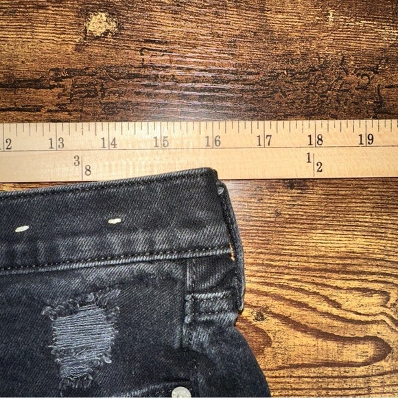 Abercrombie & Fitch Jeans Mens 32x32 Black Athletic Slim Distressed Denim Y2K - Picture 10 of 13